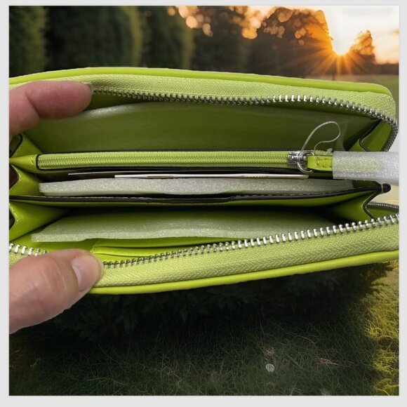 Michael Kors Jet Set Woven Walley Limeade New With Tag - Picture 6 of 8